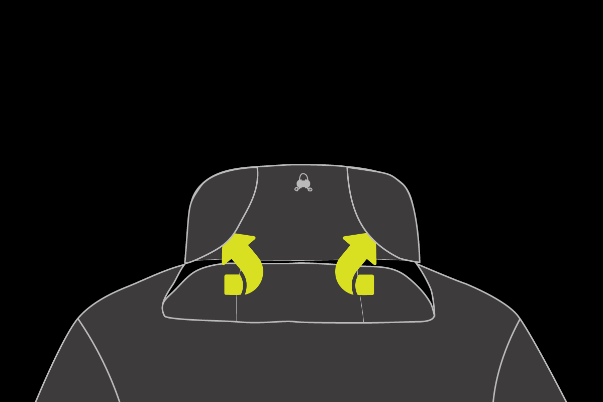 Best way to fold a Hood/Harness®equipped tactical jacket's hood to a